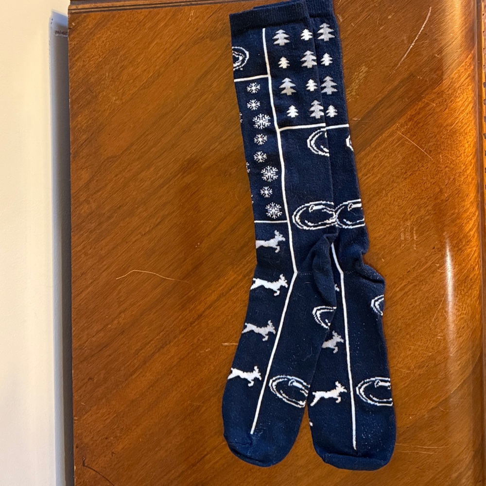 Penn State Holiday Navy Blue Patterned Men's Socks